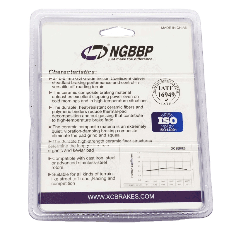 NGBBP Factory Top Quality John Deere Snowfire 340 Liquifire 440 Trailfire 440 Polaris Indy 340 Touring Indy Starlite 250 Star Trak 250 Organic Ceramic Snowmobile Brake Pads 